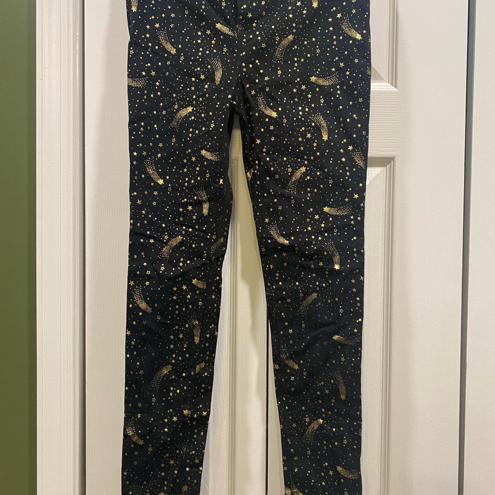 Starry Black and Gold Rockstar Jeggings